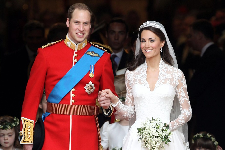 O príncipe William e a princesa Kate Middleton se casaram em 2011
