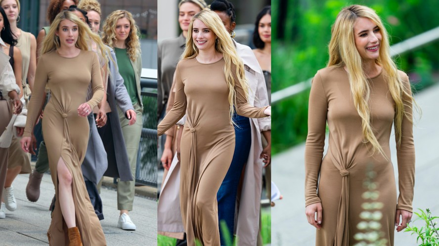 Sobrinha de Julia Roberts concentra holofotes com vestido nude em