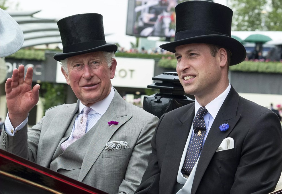 O rei Charles III e o príncipe William — Foto: Getty Images