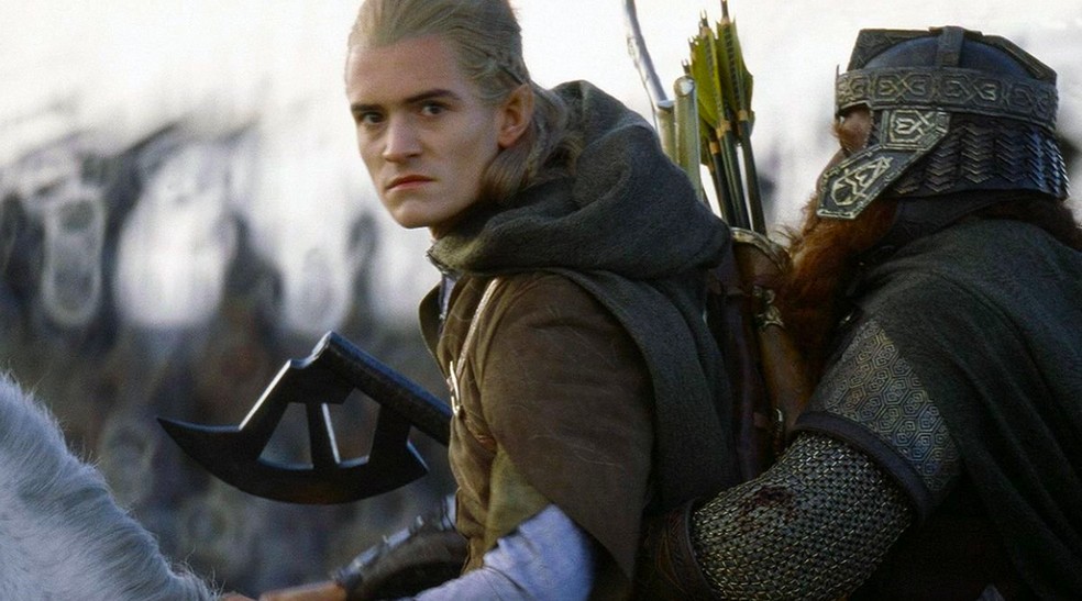 Orlando Bloom como o elfo Legolas em cena da trilogia O Senhor dos Anéis — Foto: Reprodução