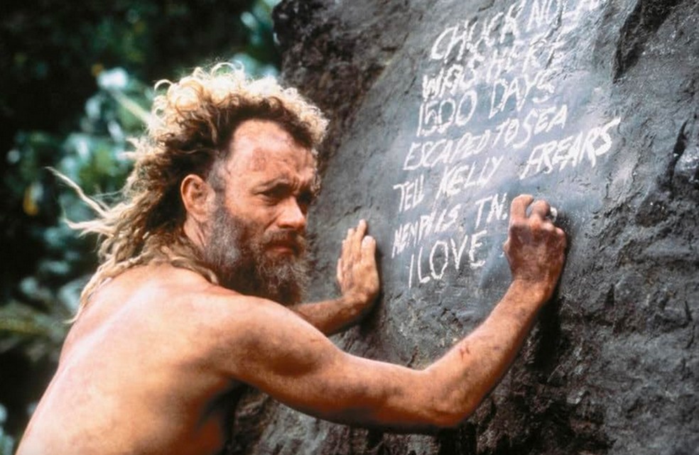 Tom Hanks em Náufrago (2000) — Foto: Reprodução