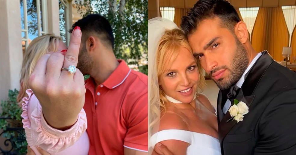 Britney Spears e Sam Asghari — Foto: reprodução/instagram