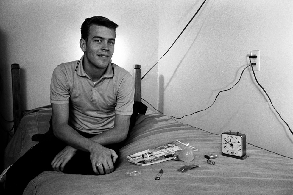 Randy Gardner durante o experimento de privação de sono — Foto: getty