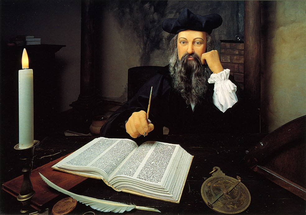 Quadro retratando Michel de Nostradamus (1503-1566) — Foto: Getty Images