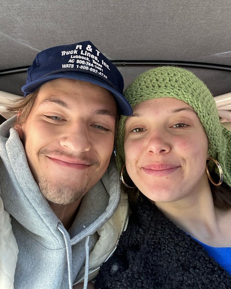 Jake Bongiovi e Millie Bobby Brown — Foto: Reprodução/Instagram