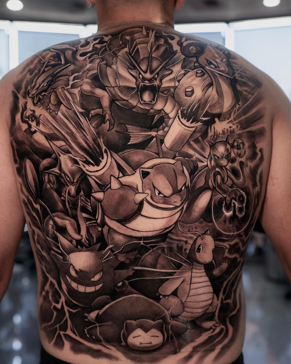 Os detalhes da tatuagem de Nick Kyrgios — Foto: Reprodução/Instagram