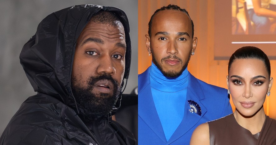 Kanye West está feliz por romance de Kim Kardashian com Lewis Hamilton,  revela site