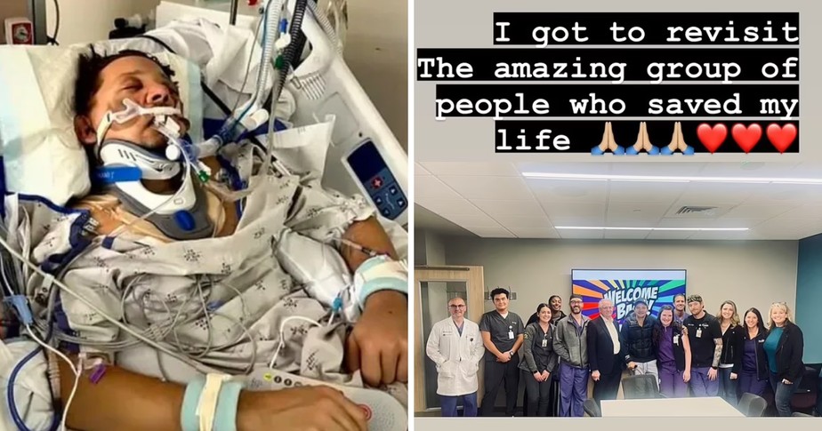 Jeremy Renner volta ao hospital que salvou sua vida