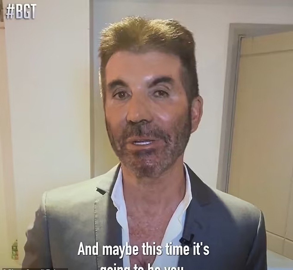 Simon Cowell em vídeo de novembro de 2022 — Foto: reprodução