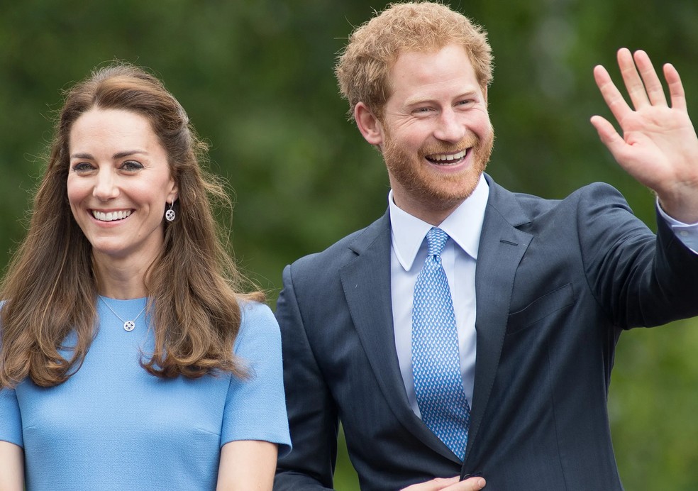 Príncipe Harry com Kate Middleton, em outros tempos — Foto: Getty Images