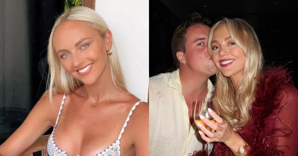 Annie Knight com o noivo, Henry Brayshaw — Foto: Reprodução/Instagram