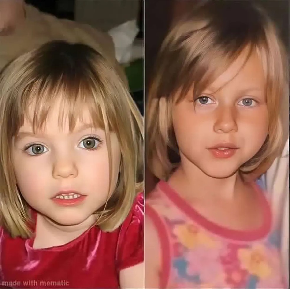 Madeleine McCann e Julia Faustyna — Foto: reprodução/Instagram