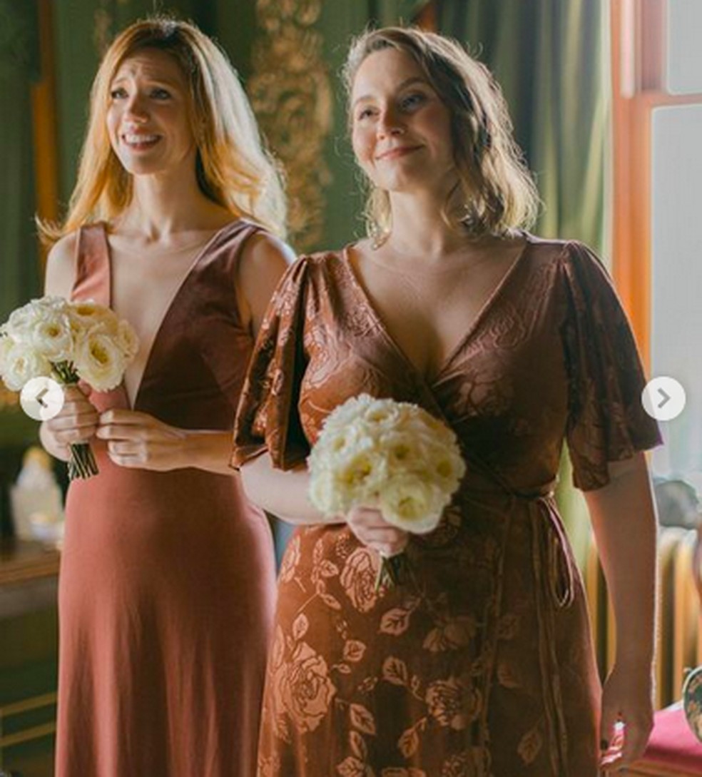 Convidadas do casamento da atriz Karen Gillan — Foto: Instagram