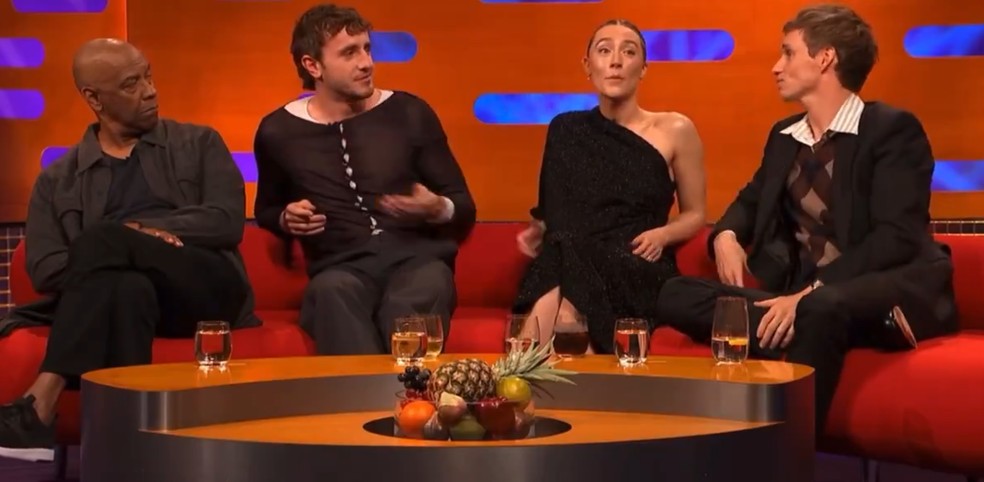 Denzel Washington, Paul Mescal, Saoirse Ronan e Eddie Redmayne — Foto: Reprodução/X