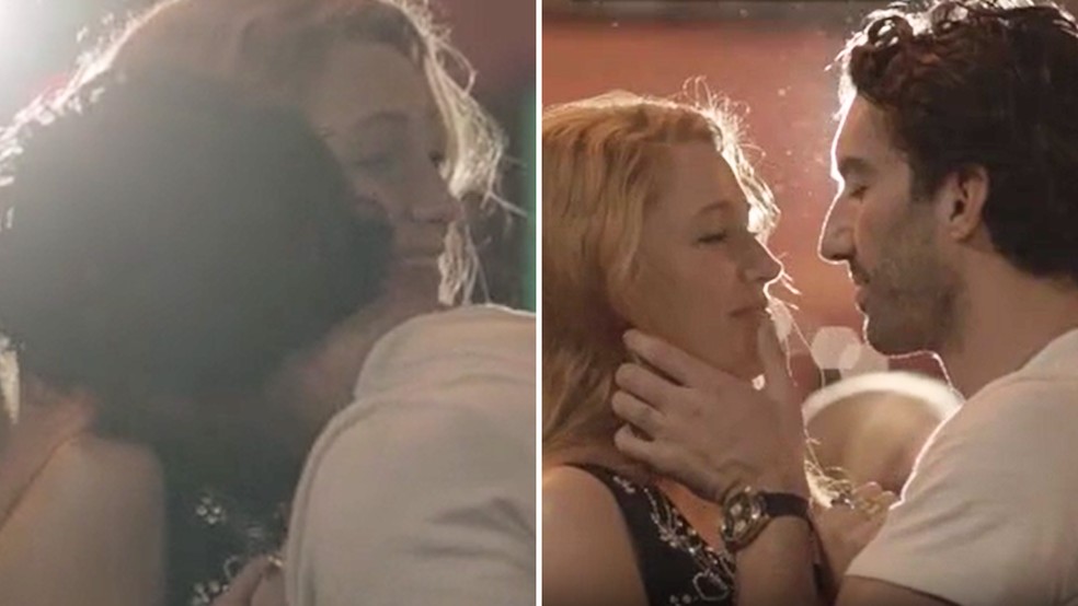 Justin Baldoni e Blake Lively durante filmagens de 'É Assim que Acaba' — Foto: Divulgação; Daily Mail