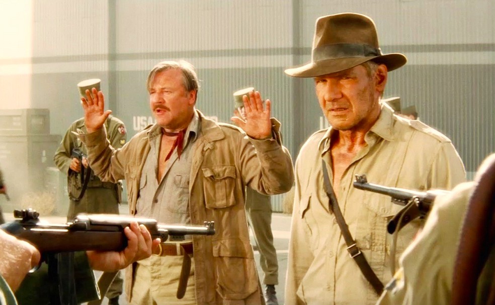 Cena de Indiana Jones e o Reino da Caveira de Cristal ambientada na Área 51 — Foto: Reprodução