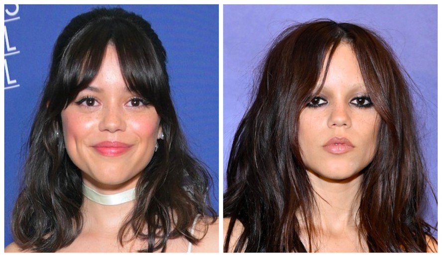 Jenna Ortega no Palm Springs International Film Festival 2024 e no evento de lançamento da segunda temporada de Wandinha, em Nova York, em 5 de agosto de 2025