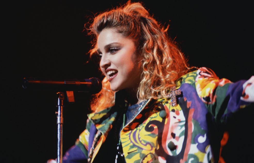 A cantora Madonna em foto de 1985 — Foto: Getty Images