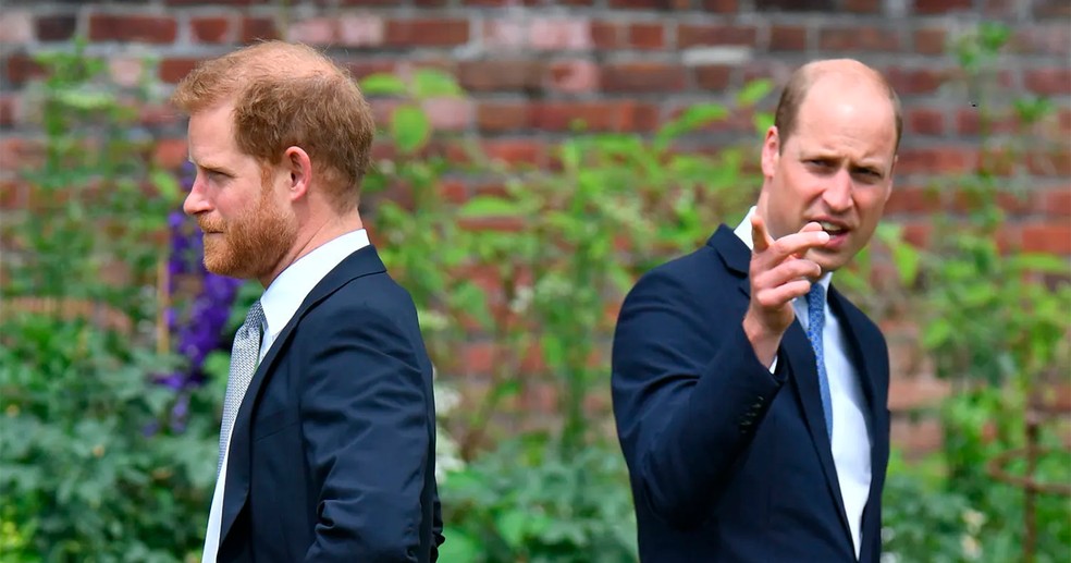 Os príncipes Harry e William — Foto: Getty