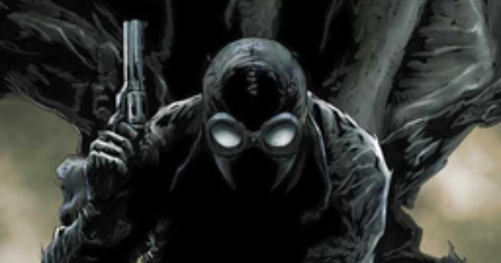 Diferente do amigão da vizinhança clássico, o Homem-Aranha Noir não se importa de usar armas de fogo — Foto: Reprodução