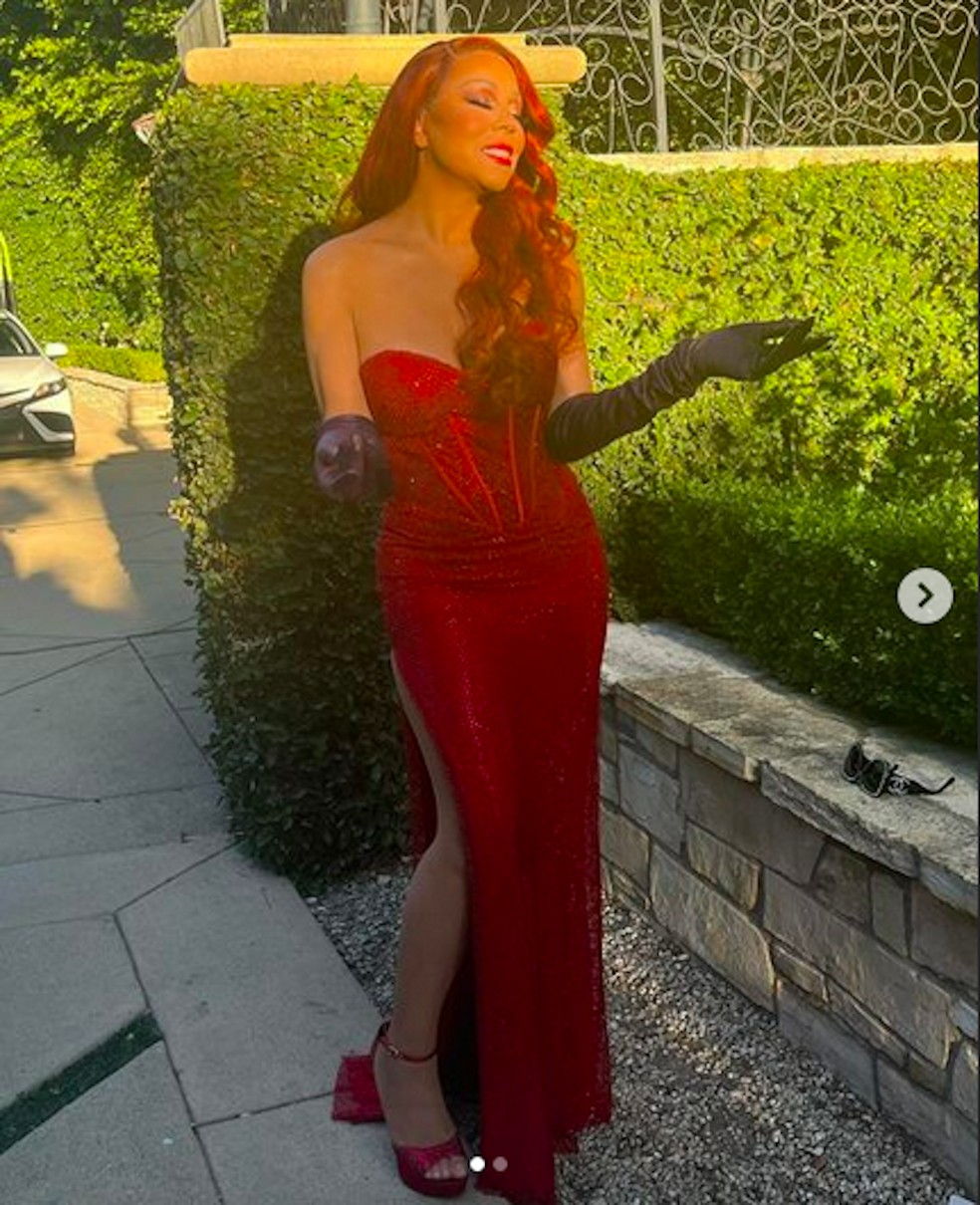 Mariah Carey encanta ao se transformar em Jessica Rabbit, personagem ...