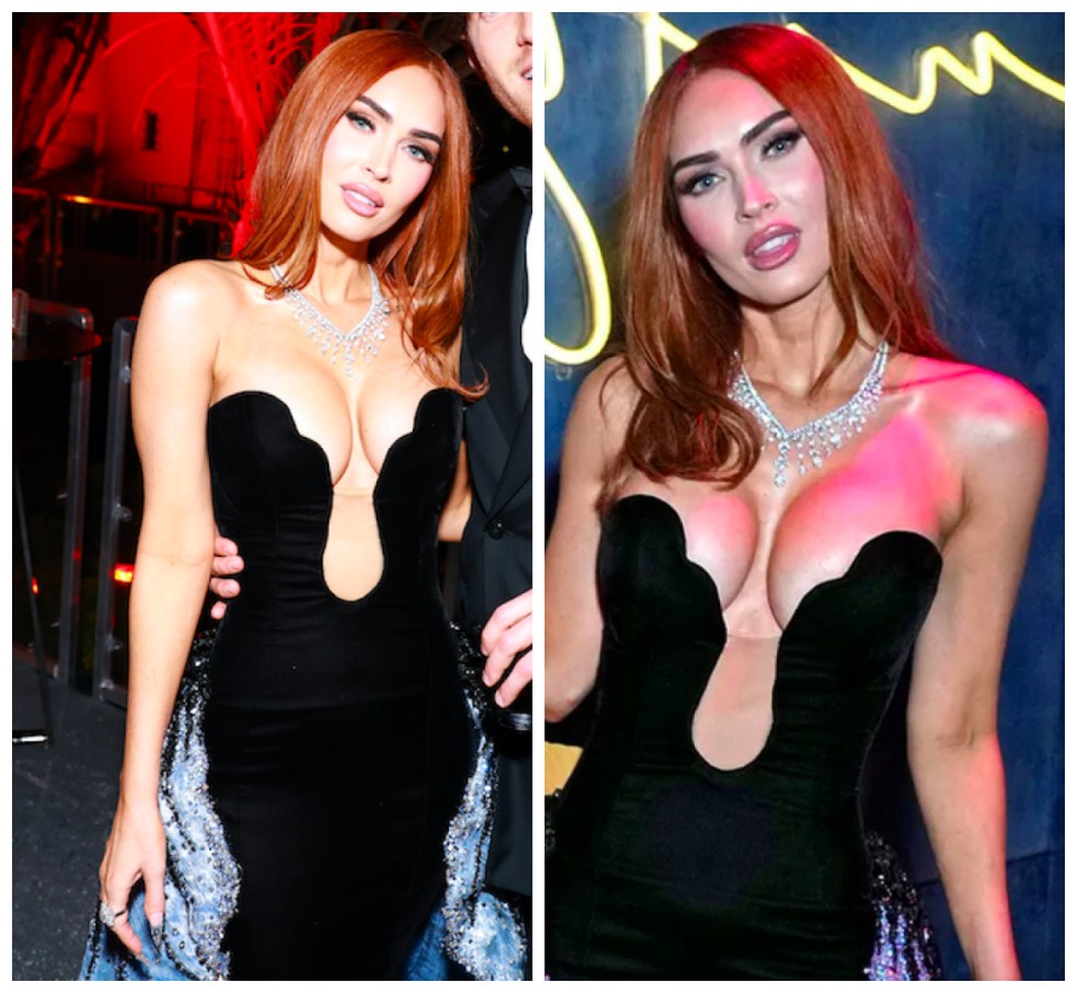 Megan Fox sem alian&ccedil;a na festa p&oacute;s-Oscar 2023 da revista Vanity Fair &mdash; Foto: Getty Images