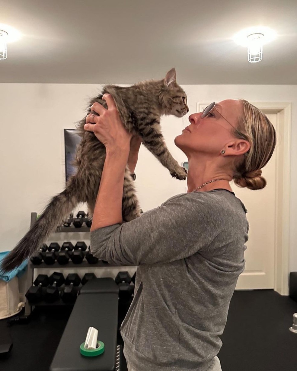 Sarah Jessica Parker e o gato Lotus — Foto: Instagram