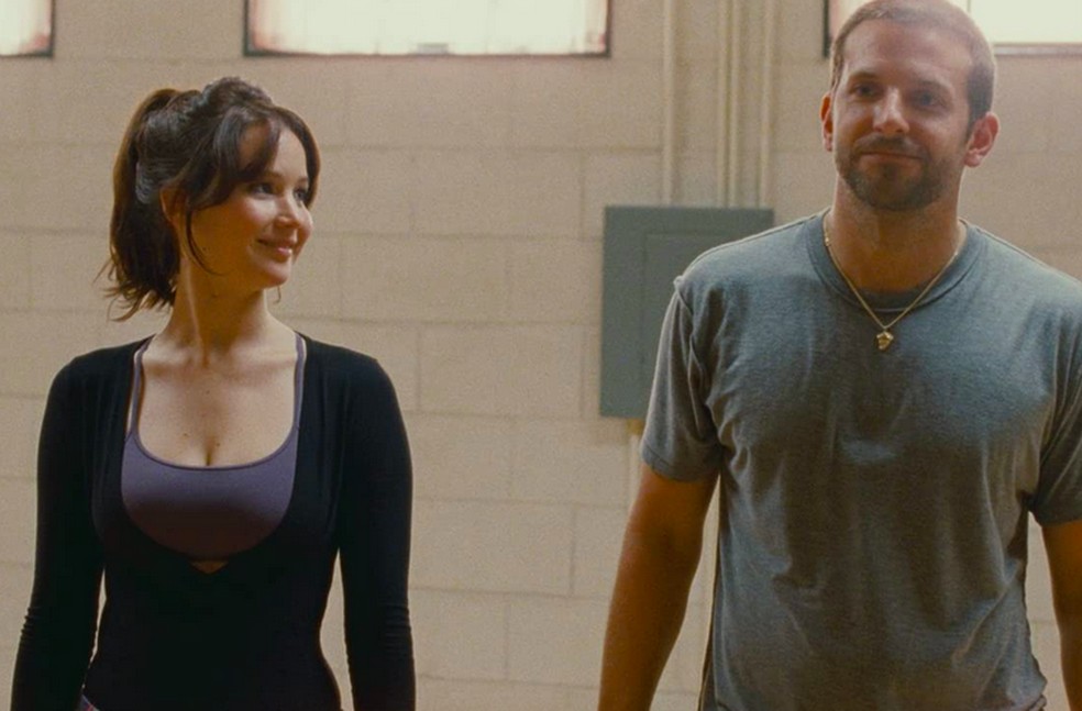 Jennifer Lawrence e Bradley Cooper em cena de O Lado Bom da Vida (2012) — Foto: Reprodução