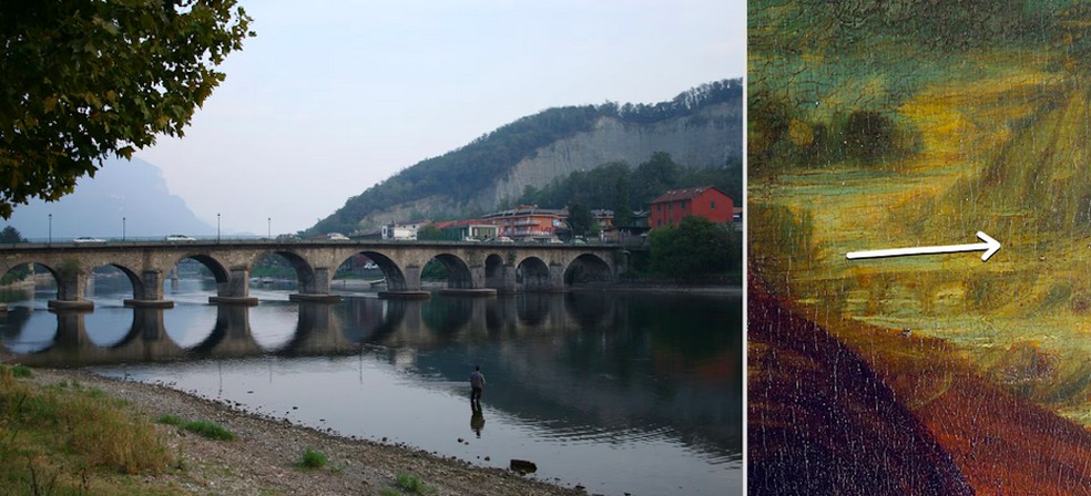 Imagens da pesquisa da geóloga e historiadora Ann Pizzorusso apontando a comuna italiana de Lecco como cenário de Mona Lisa — Foto: (Divulgação/Ann Pizzorusso)