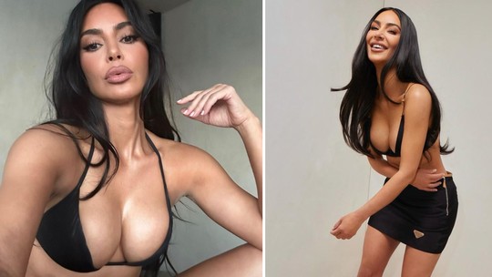 Khloé revela número de sutiã de Kim Kardashian 'por acidente' em reality show das irmãs: 'Grande demais'
