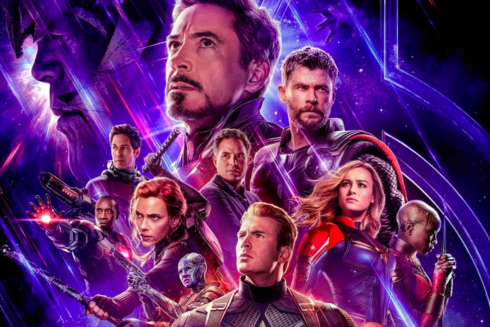 Astros e estrelas da Marvel no cartaz de Vingadores: Ultimato' (2019) — Foto: Reprodução