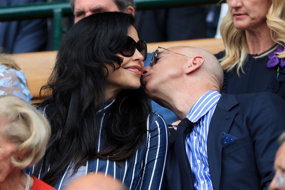 Lauren Sánchez e Jeff Bezos — Foto: Getty Images