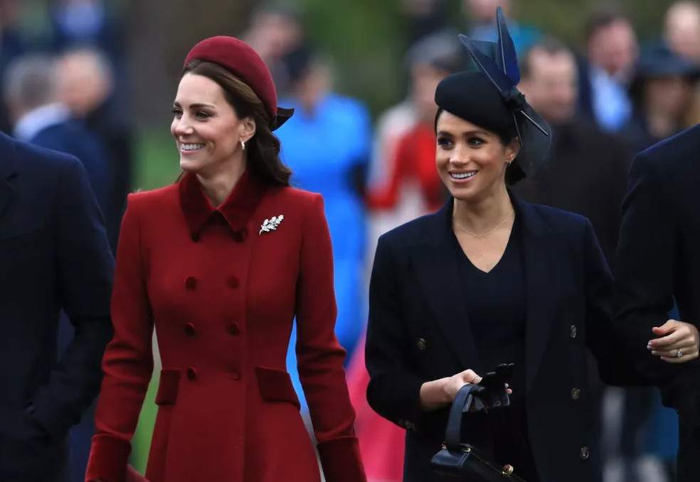 Kate Middleton e Meghan Markle — Foto: Getty Images