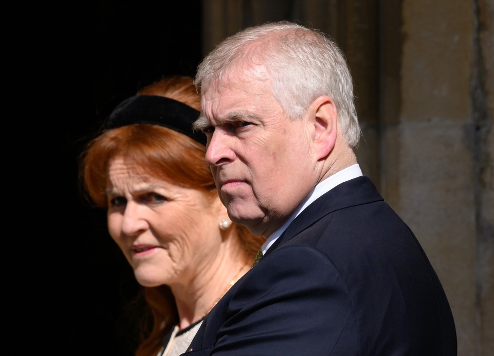 Sarah Ferguson e Andrew Mountbatten Windsor, o ex-Príncipe Andrew — Foto: Getty Images